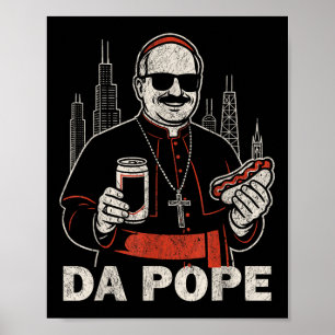 Poster Da Pope De L'Amérique Chicago Pape Leo Xiv Funny V