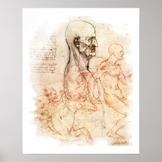 Poster da Vinci - Homme et Cheval (Devant)