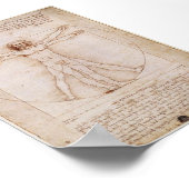 Poster Da Vinci : Homme Vitruvien (Coin)