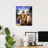 Poster Da Vinci Le Baptême du Christ Art Classique (Bureau à domicile)