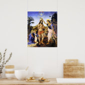 Poster Da Vinci Le Baptême du Christ Art Classique (Cuisine)