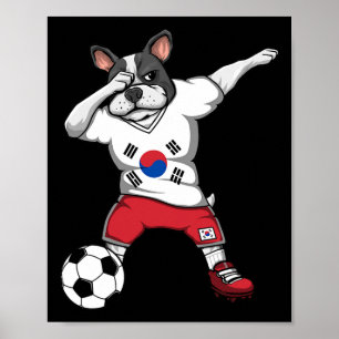 Poster Dab Bouledogue Français Corée du Sud Supporters de