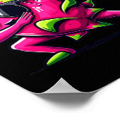 Poster Dab Fruit Dancing Dabbing Dragon Fruit Meme (Coin)