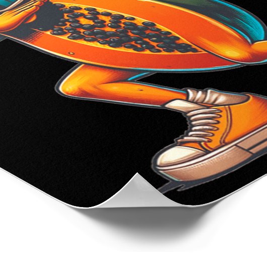 Poster Dab Papaya Danser Dabbing Papaya Fruit Avec Sungl (Coin)