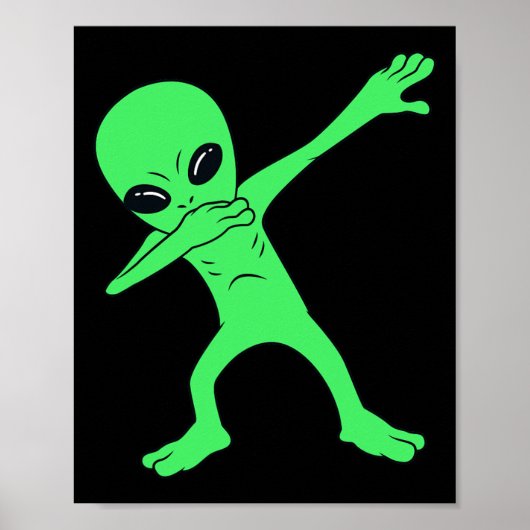 Poster Dabbing Alien Halloween Fun Dab Boys Enfants (Devant)