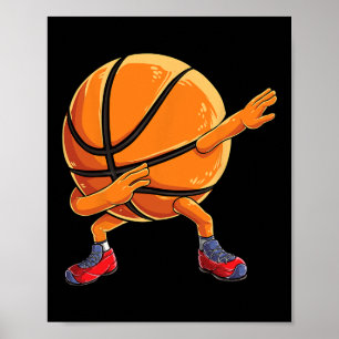 Poster Dabbing Basketball Ball Fun Boys Hommes Femmes Spo