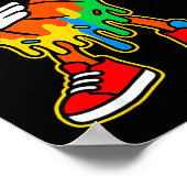 Poster Dabbing Basketball Ice Cream Drip Boys Basketball (Coin)