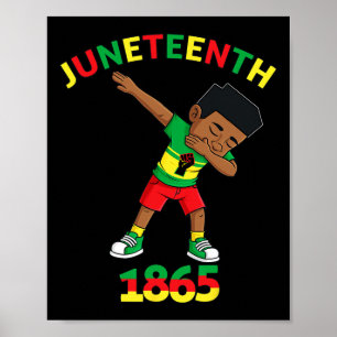 Poster Dabbing Black King Junetten 1865 Brown Skin Boys