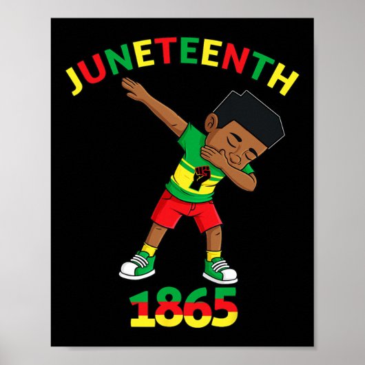 Poster Dabbing Black King Junetten 1865 Brown Skin Boys (Devant)