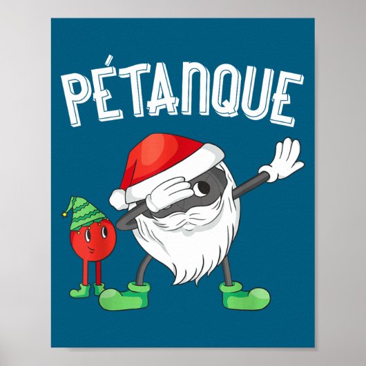 Poster Dabbing Boules Ball Dab Christmas Cap Bouler Boule (Devant)