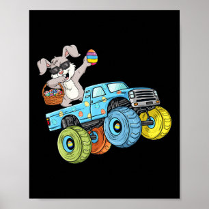 Poster Dabbing Bunny Joyeux Monster de Pâques Camion Garç