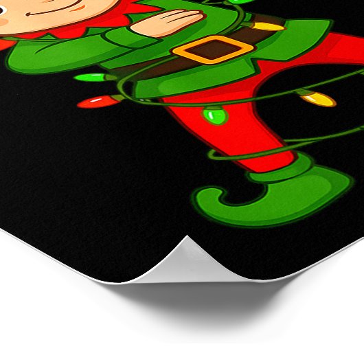 Poster Dabbing Elf Shirt Costume Christmas Squad Men Boy (Coin)