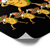 Poster Dabbing Fête Noël Taco Funny Dab Cadeau (Coin)