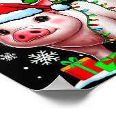 Poster Dabbing Gnome On G Christmas Santa Colorful Lights (Coin)