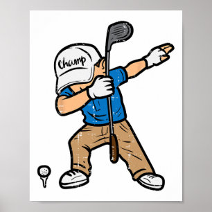 Poster Dabbing Golfer Funny Golfing Golfeur Papa Hommes G