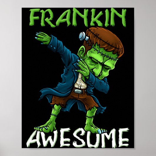 Poster Dabbing Halloween Frankin Incroyable Garçons Dab E (Devant)