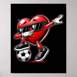 Poster Dabbing Heart Dab Mignon Saint-Valentin Garçons Fo