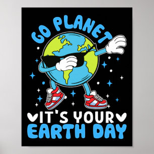 Poster Dabbing Jour des terres Enfants Toddler Garys Jote