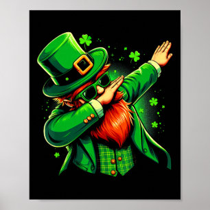 Poster Dabbing Leprechaun Garçons Filles Enfants St Paddy