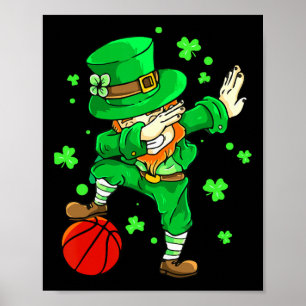 Poster Dabbing Leprechaun Jour de la Saint Patrick Garçon