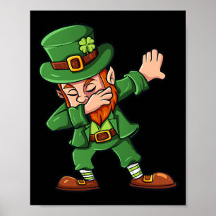 Poster Dabbing Leprechaun St Patrick's Day Dab Boys Girls