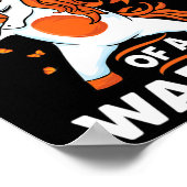 Poster Dabbing licorne Orange ruban support Leukemia Awa (Coin)