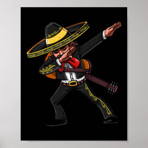 Poster Dabbing Mexicaine Mariachi Cinco De Mayo Costume T