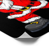 Poster Dabbing Père Noël Garçons de Noël Filles Enfants D (Coin)