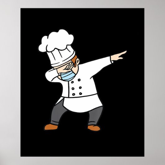 Poster Dabbing Pizza Chef Baker Pizzabaker Dab cadeau de  (Devant)