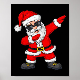 Poster Dabbing Santa Claus Noël Dab Garçons Filles Enfant