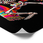 Poster Dabbing Skeleton Cinco De Mayo Sombrero Poncho Mex (Coin)
