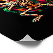 Poster Dabbing Skeleton Cinco De Mayo Sombrero Poncho Mex (Coin)