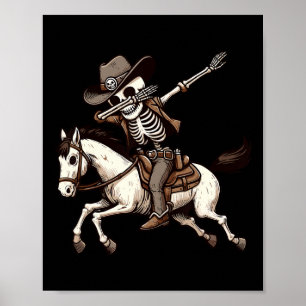 Poster Dabbing Skeleton Cowboy Costume d'Halloween Enfant