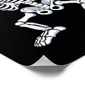 Poster Dabbing Skeleton Éffrayant Dab Danser Hommes Enfan (Coin)