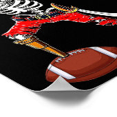Poster Dabbing Skeleton Pirate Et Football Ll Halloween C (Coin)