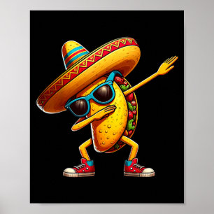 Poster Dabbing Tacos Bruh Cinco De Mayo Fiesta Mexicain B