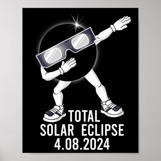 Poster Dabbing Total Solar Eclipse 04.08.2024 Fun Dab Boy (Devant)