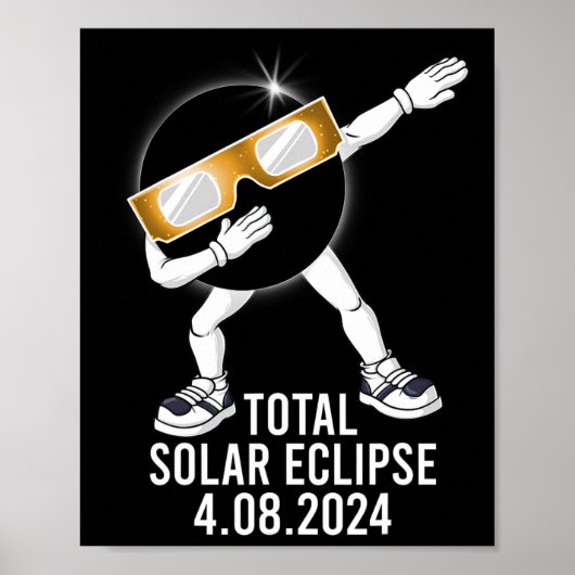 Poster Dabbing Total Solar Eclipse 04.08.2024 Fun Dab Boy (Devant)
