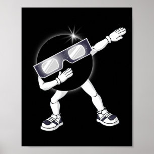 Poster Dabbing Total Solar Eclipse 2024 Fun Dab Boys Girl