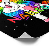Poster Dabbing Unicorn 4 juillet Girls Enfants Ados Ameri (Coin)