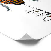 Poster d'abeille mignonne et colorée 8x10" (Coin)