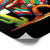 Poster Dabing mexicain Poncho Sombrero Dab Dance Cinco De (Coin)