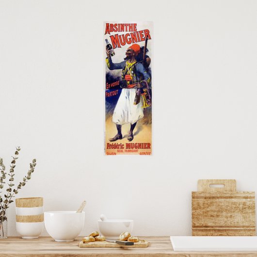 Poster d'Absinthe Mugnier (Cuisine)