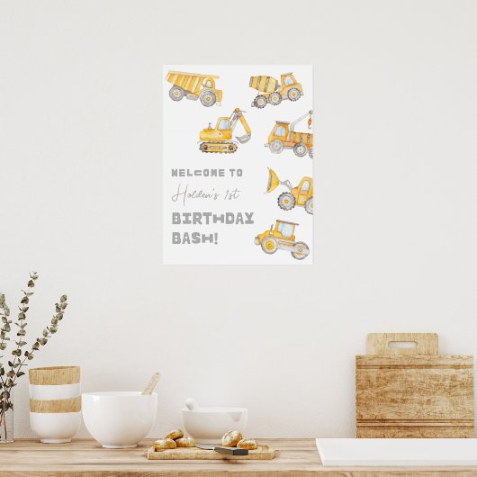 Poster d'accueil d'anniversaire de construction (Cuisine)