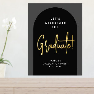 Poster d'accueil de la fête de graduation de l'arc