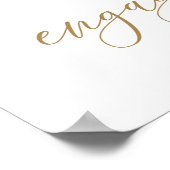 Poster d'accueil de la fête d'engagement en bleu D (Coin)