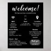 Poster d'accueil de la maison de vacances moderne (Devant)