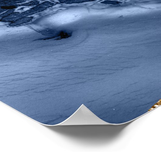 Poster d'accueil de l'Agate Bleu et Or (Coin)