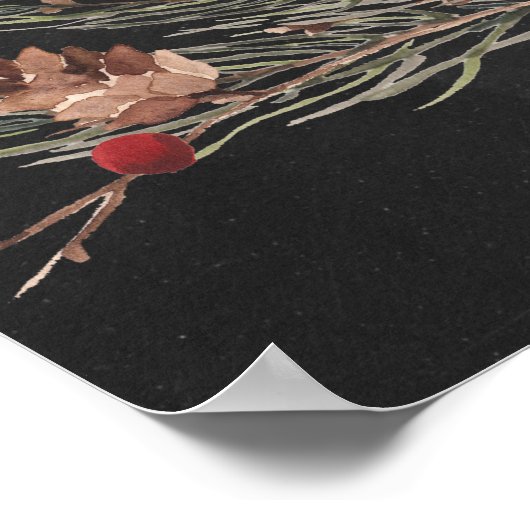 Poster d'accueil de mariage d'hiver (Coin)