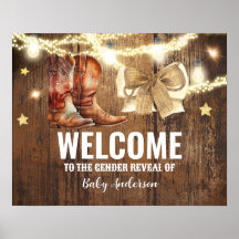 Poster d'accueil des bottes ou des vaches